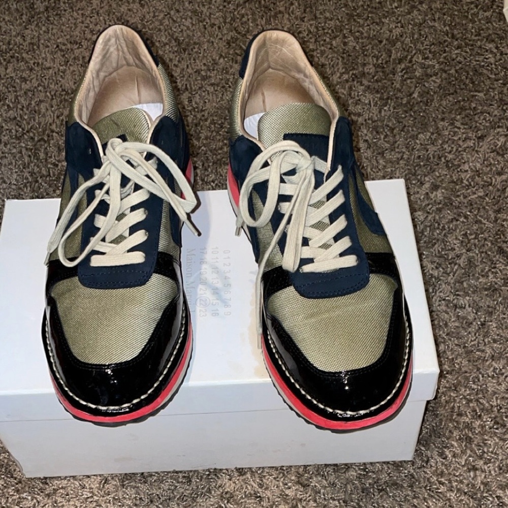 Maison Martin Margiela Black and Blue Sneakers